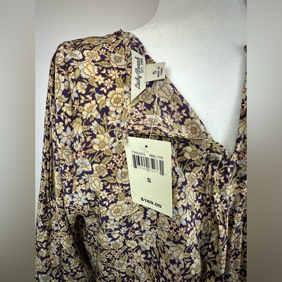 Lucky Brand Silk Floral Border Dress Size Small NWT - Picture 9 of 15